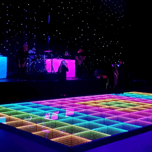 عالية الجودة 50X50 مرآة سلكية ثلاثية الأبعاد Rgb Glass Led Dance Floor