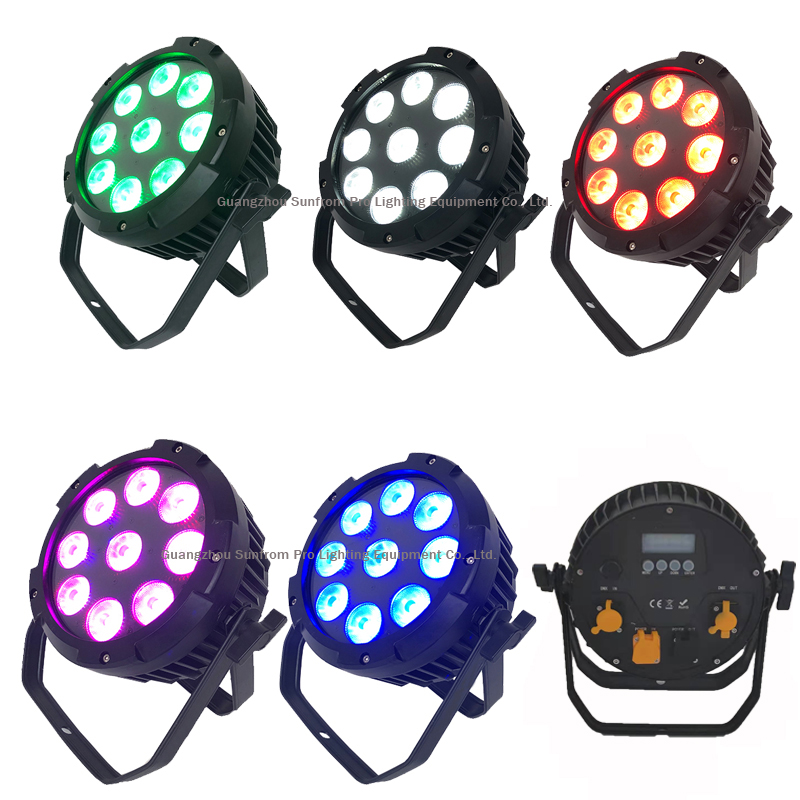 أضواء الديسكو القوية DMX 512 الصوت المنشط LED الاسمية يمكن أضواء المسرح 9 * 18W 